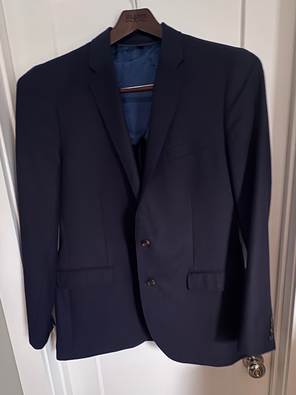 J Crew Men's Navy Wool Two-Button Blazer